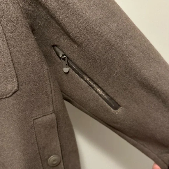 Premium Lounge Wool Blend Military Style Utility Cargo Jacket Coat Men XXL brown